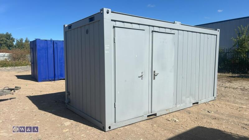 Grey containerised toilets