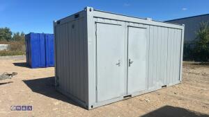 Grey containerised toilets