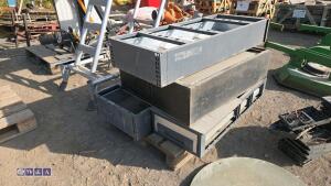 Quantity of metal drawers