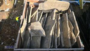 Crate of Yorkshire stone roofing slates - 2