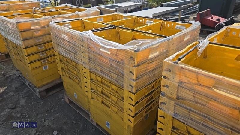 Quantity of heavy duty stacking boxes (approx 30)