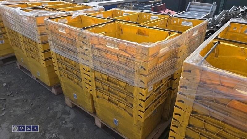 Quantity of heavy duty stacking boxes (approx 30)