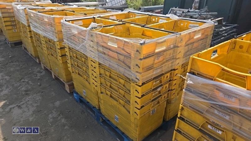 Quantity of heavy duty stacking boxes (approx 30)