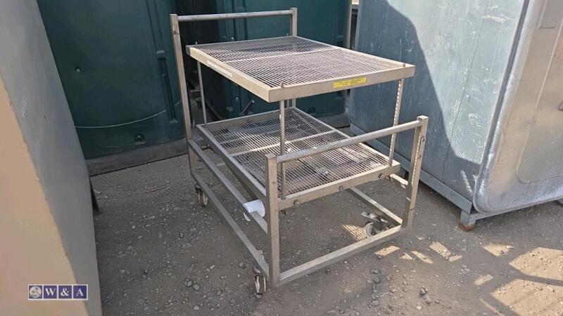 Wheeled metal trolley