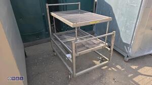 Wheeled metal trolley