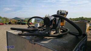 1000ltr uni tank c/w electric pump & delivery hose - 4