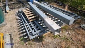 Pair of palisade gates, posts & infill panels - 2