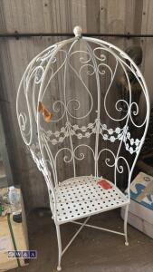 Metal cage seat (white)