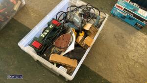 Box of palm & belt sanders - 2