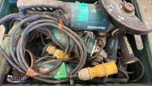 6 x MAKITA 110v grinders - 3