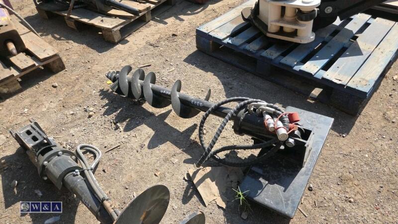 Hydraulic auger c/w lines