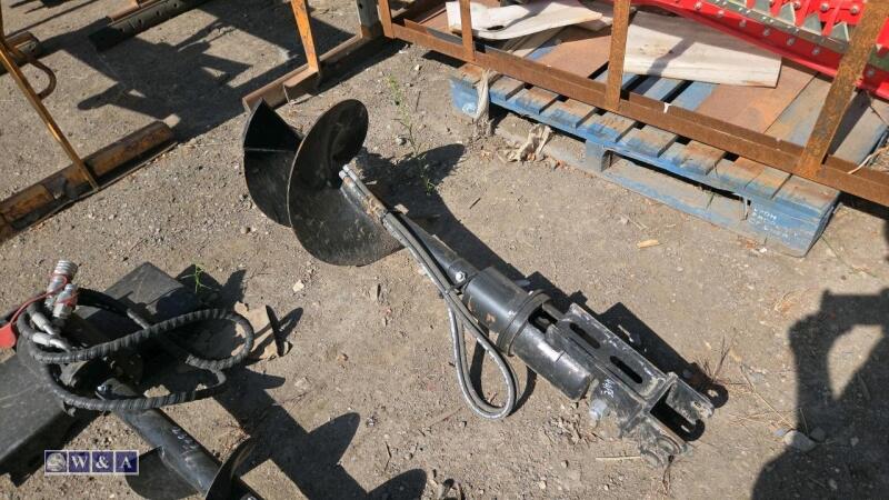 Hydraulic machine auger c/w lines (25mm pins)