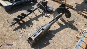 Hydraulic machine auger c/w lines (25mm pins) - 2