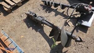 Hydraulic machine auger c/w lines (25mm pins) - 3