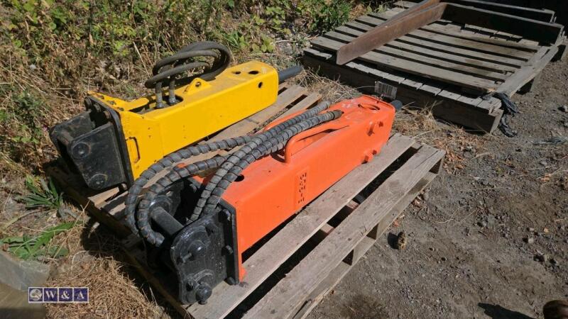 NPK hydraulic machine breaker c/w hoses (40mm pins)
