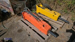 NPK hydraulic machine breaker c/w hoses (40mm pins) - 2