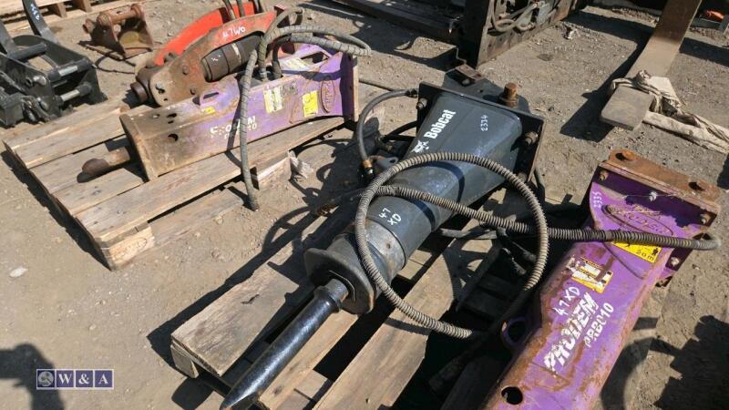 BOBCAT hydraulic machine breaker c/w lines (35mm pins)