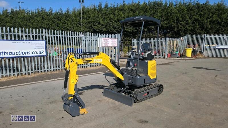 2026 STRV SV20R rubber tracked excavator (s/n: E02052) with bucket, blade, piped & thumb