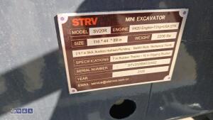 2026 STRV SV20R rubber tracked excavator (s/n: E02052) with bucket, blade, piped & thumb - 15