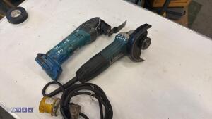 MAKITA DTM50 18v multi tool & 110v grinder - 4