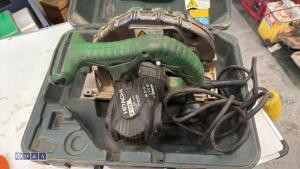 HITACHI 7'' 110v circular saw c/w case - 3