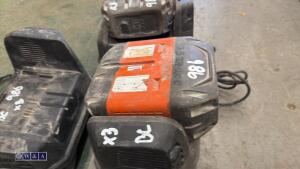 2 x HUSQVARNA batteries & 3 x chargers (598)(200)(201) - 3