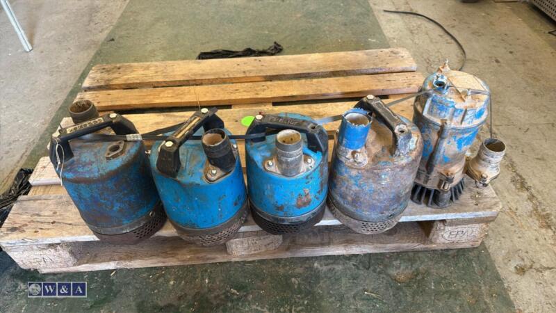 5 x submersible pumps (278)(080)(528)(142)(702)