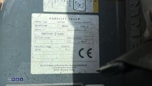 TOYOTA Toreno 18 gas driven forklift truck S/n: with duplex mast & cab - 25