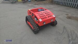 Rubber tracked petrol remote control mower (unused)
