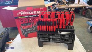 NEILSON 100pc screwdriver & bit set