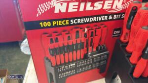 NEILSON 100pc screwdriver & bit set - 4