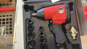 NEILSON 17pc pneumatic impact wrench c/w case - 2