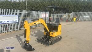 2026 NUOMAN E12 rubber tracked excavator (s/n 17260173) with bucket, blade & piped (unused)