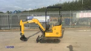 2026 NUOMAN E12 rubber tracked excavator (s/n 17260173) with bucket, blade & piped (unused) - 2