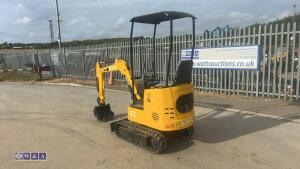 2026 NUOMAN E12 rubber tracked excavator (s/n 17260173) with bucket, blade & piped (unused) - 3