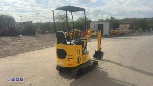 2026 NUOMAN E12 rubber tracked excavator (s/n 17260173) with bucket, blade & piped (unused) - 5