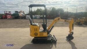 2026 NUOMAN E12 rubber tracked excavator (s/n 17260173) with bucket, blade & piped (unused) - 6