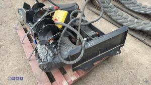 Hydraulic breaker & auger to suit mini skidsteer - 2