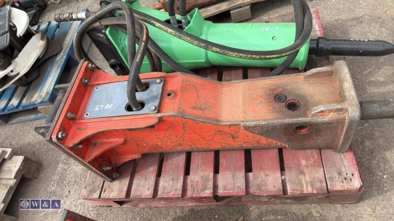Hydraulic machine breaker c/w lines (50mm pins)