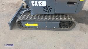 2026 CAPTOK 13D rubber tracked excavator (s/n 260439) with bucket, blade, piped & thumb (unused) - 9