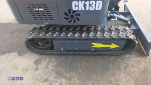 2026 CAPTOK 13D rubber tracked excavator (s/n 260439) with bucket, blade, piped & thumb (unused) - 11