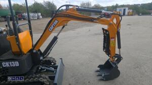 2026 CAPTOK 13D rubber tracked excavator (s/n 260439) with bucket, blade, piped & thumb (unused) - 14