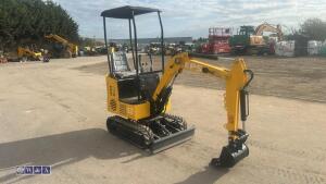 2026 NUOMAN E12 rubber tracked excavator (s/n 17260173) with bucket, blade & piped (unused) - 7