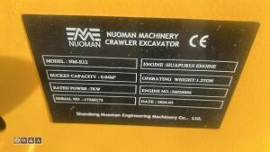 2026 NUOMAN E12 rubber tracked excavator (s/n 17260173) with bucket, blade & piped (unused) - 23