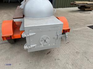 Custom built fast tow Smoker / BBQ oven, two door, 4-rack oven. removable chimney, thermostats (unused) (viewing by appointment to be sold off site Huddersfield HD5) - 6