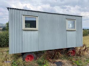 2019 Shepherds hut built on 4-wheel turn table drag trailer (16ft x 7ft) (58) (unused) (viewing by appointment to be sold off site Huddersfield HD5) - 2