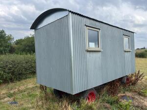 2019 Shepherds hut built on 4-wheel turn table drag trailer (16ft x 7ft) (58) (unused) (viewing by appointment to be sold off site Huddersfield HD5) - 3