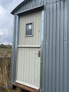 HIRSTLE FABRICATIONS Shepherds hut built on iron wheeled turntable chassis (12ft x 7ft) (to be sold off site Huddersfield HD5) - 14