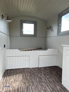HIRSTLE FABRICATIONS Shepherds hut built on iron wheeled turntable chassis (12ft x 7ft) (to be sold off site Huddersfield HD5) - 16