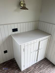 HIRSTLE FABRICATIONS Shepherds hut built on iron wheeled turntable chassis (12ft x 7ft) (to be sold off site Huddersfield HD5) - 23